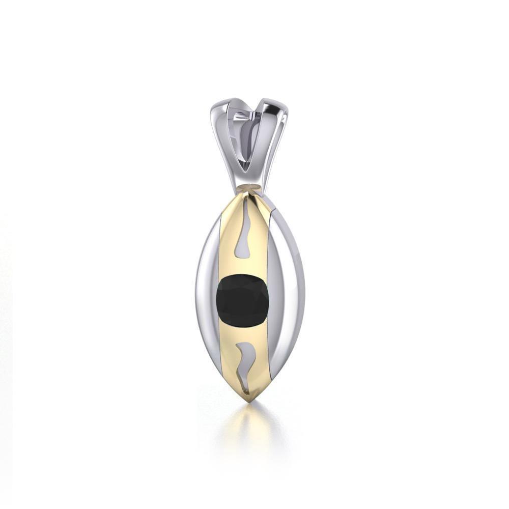 Black Magic Art Deco Silver & Gold Pendant MPD836 Pendant