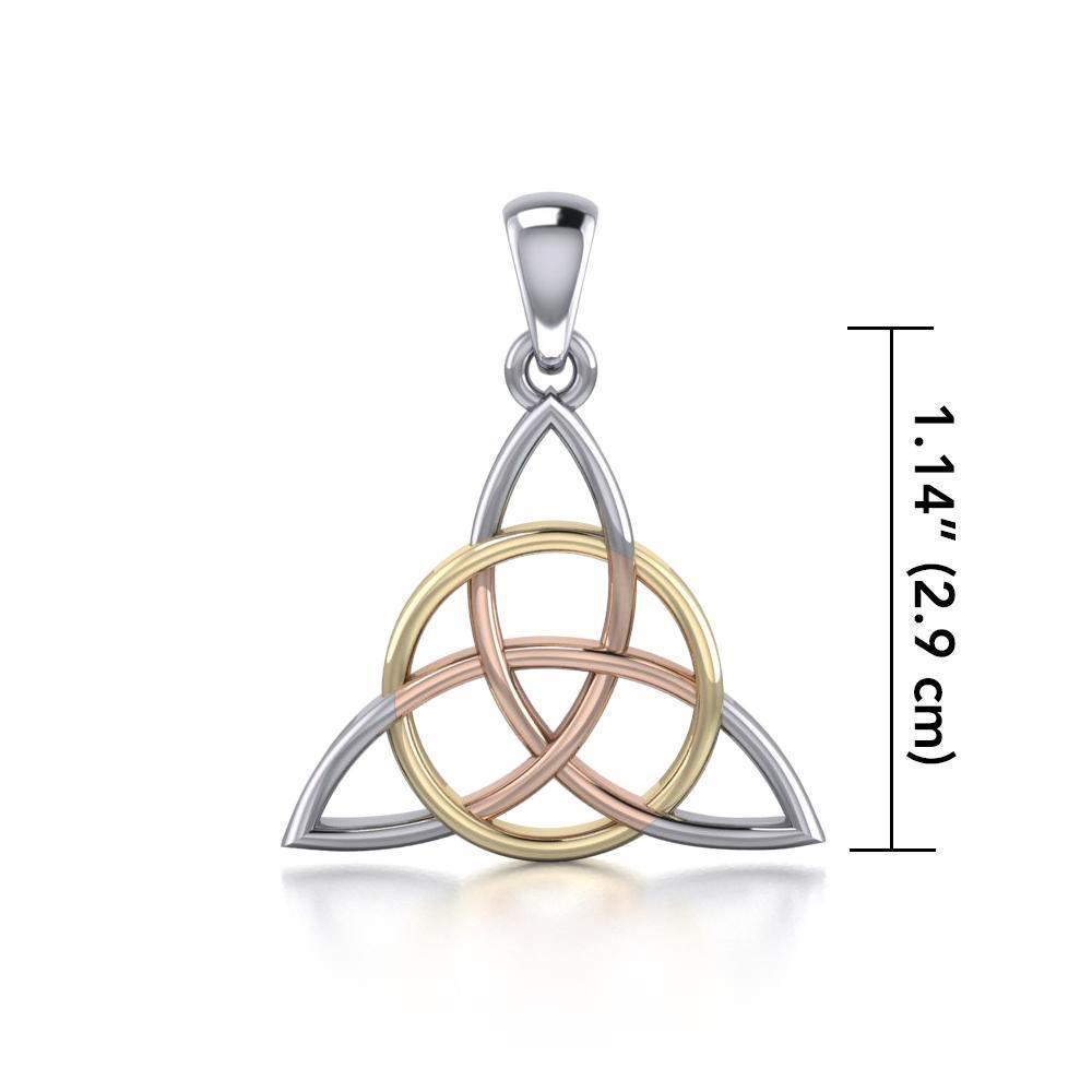 The Divine Power of the Triquetra ~ Sterling Three Tone Pendant OTP3378 Pendant