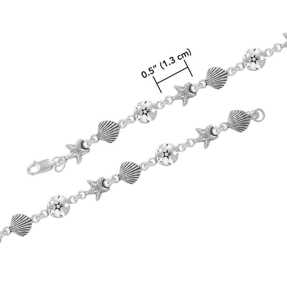 Beach is Life ~ Sterling Silver Jewelry Link Bracelet TBG451 Bracelet