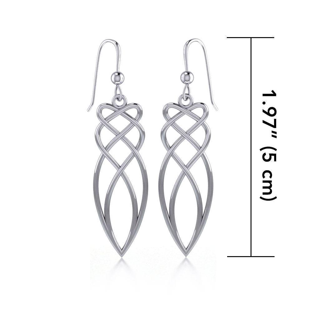 A reflection of an Infinite Connection ~ Celtic Knotwork Sterling Silver Dangle Earrings TE100 Earrings