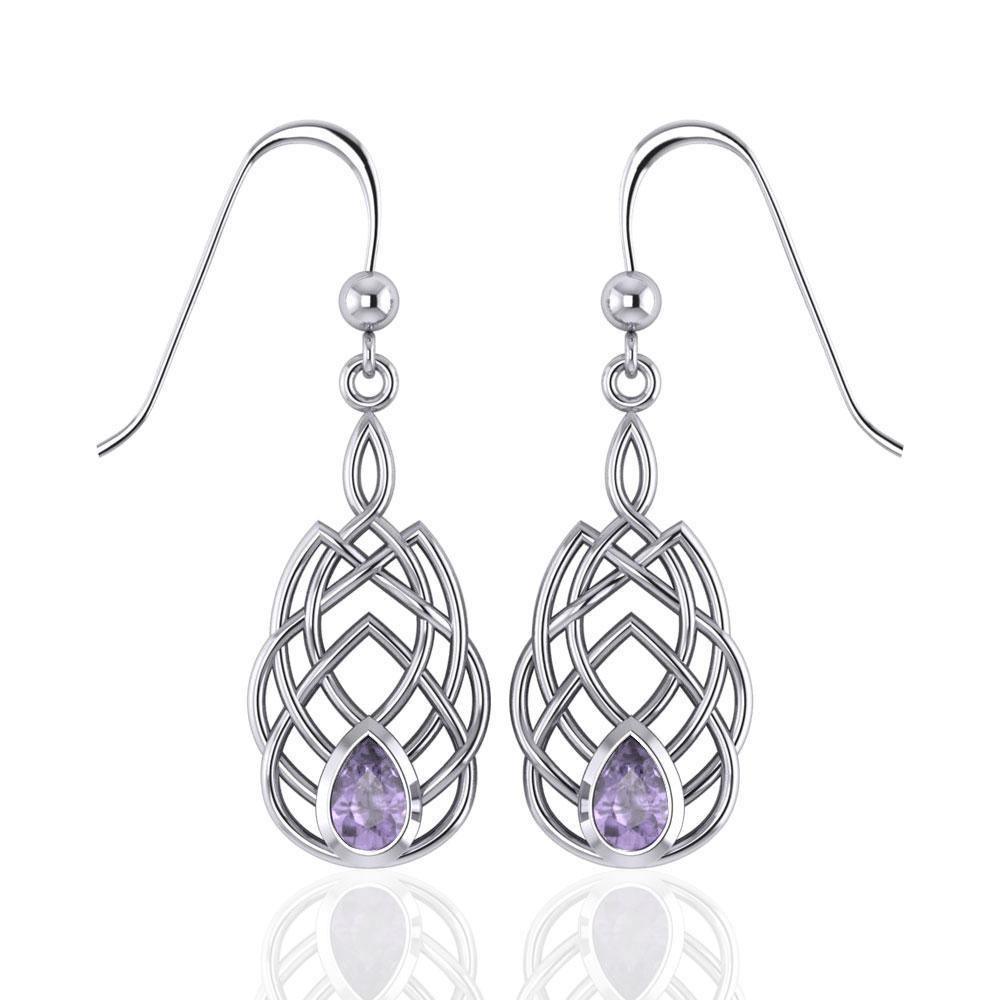 Celtic Knotwork Silver Earrings TE107