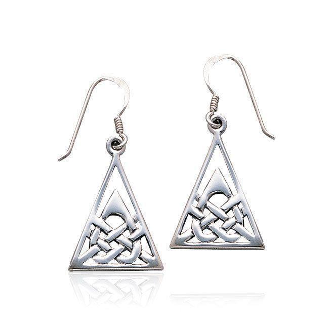 Celtic Knotwork Triangle Earrings TE118 Earrings