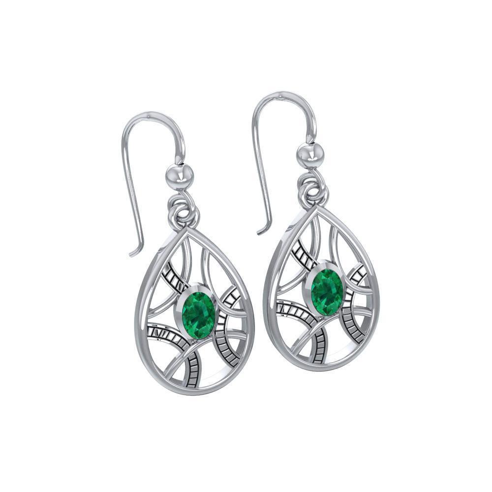 Teardrop shape Silver Earrings TER1257 Earrings