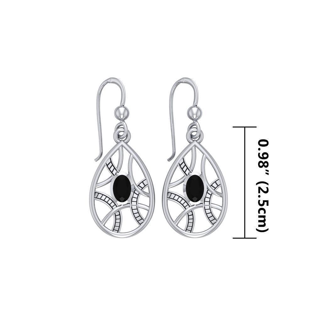 Teardrop shape Silver Earrings TER1257 Earrings