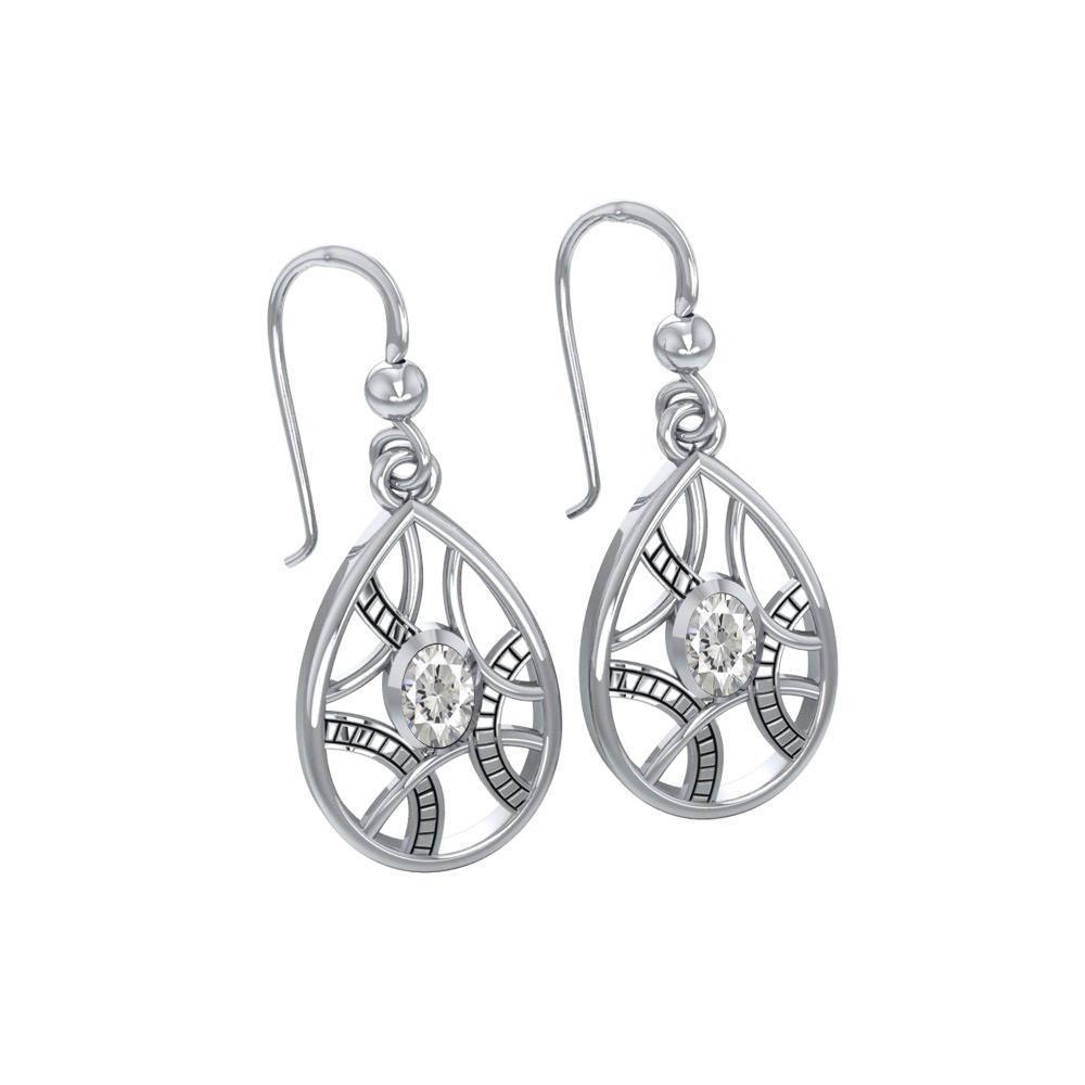 Teardrop shape Silver Earrings TER1257 Earrings