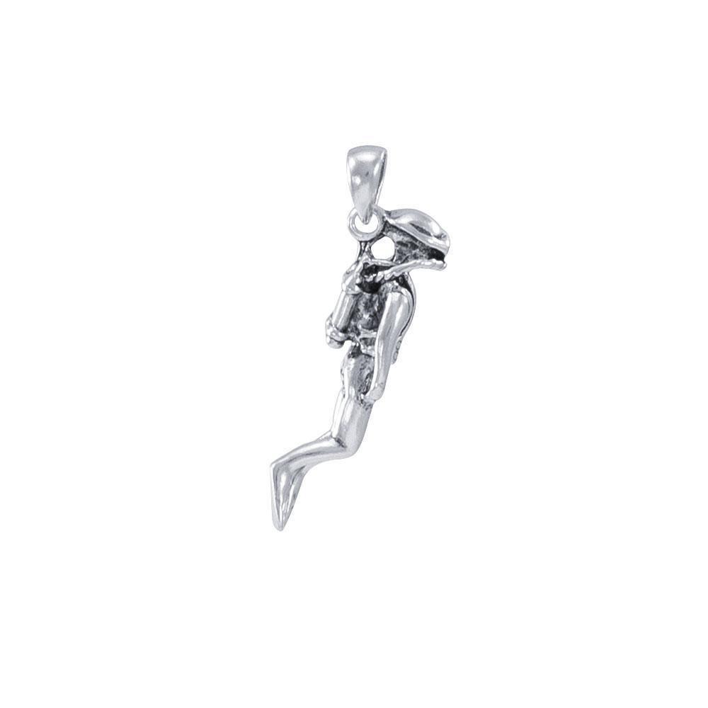 Beyond sea inspiration ~ Sterling Silver Scuba Diver Pendant Jewelry TP019 Pendant