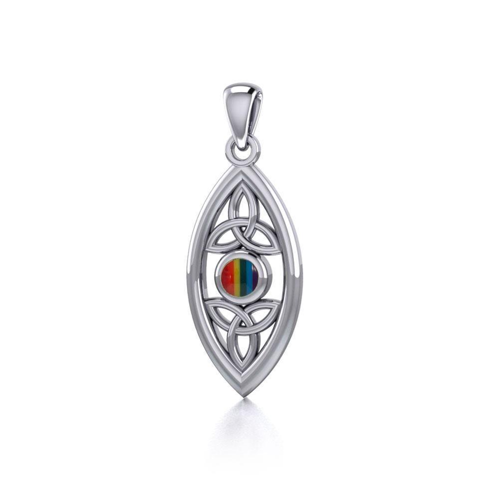 The everlasting power of the Holy Trinity ~ Sterling Silver Celtic Triquetra Pendant Jewelry with Gemstone TP1147 Pendant