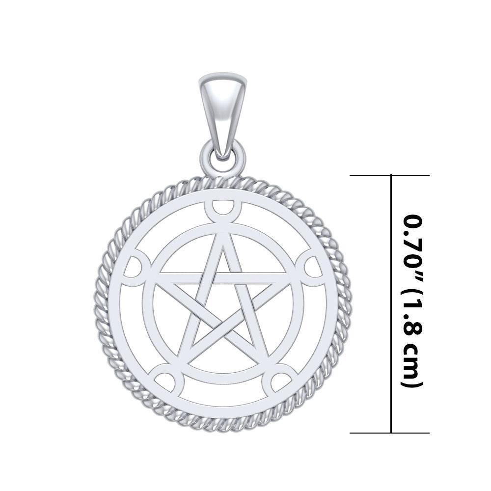 Silver Pentagram Pentacle Pendant TP1207 Pendant