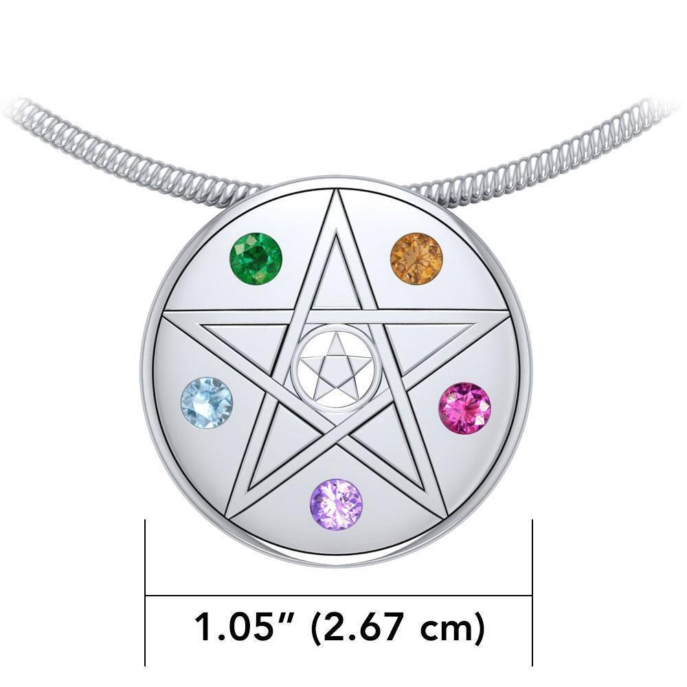 TP3112 Pentacle Disc Pendant