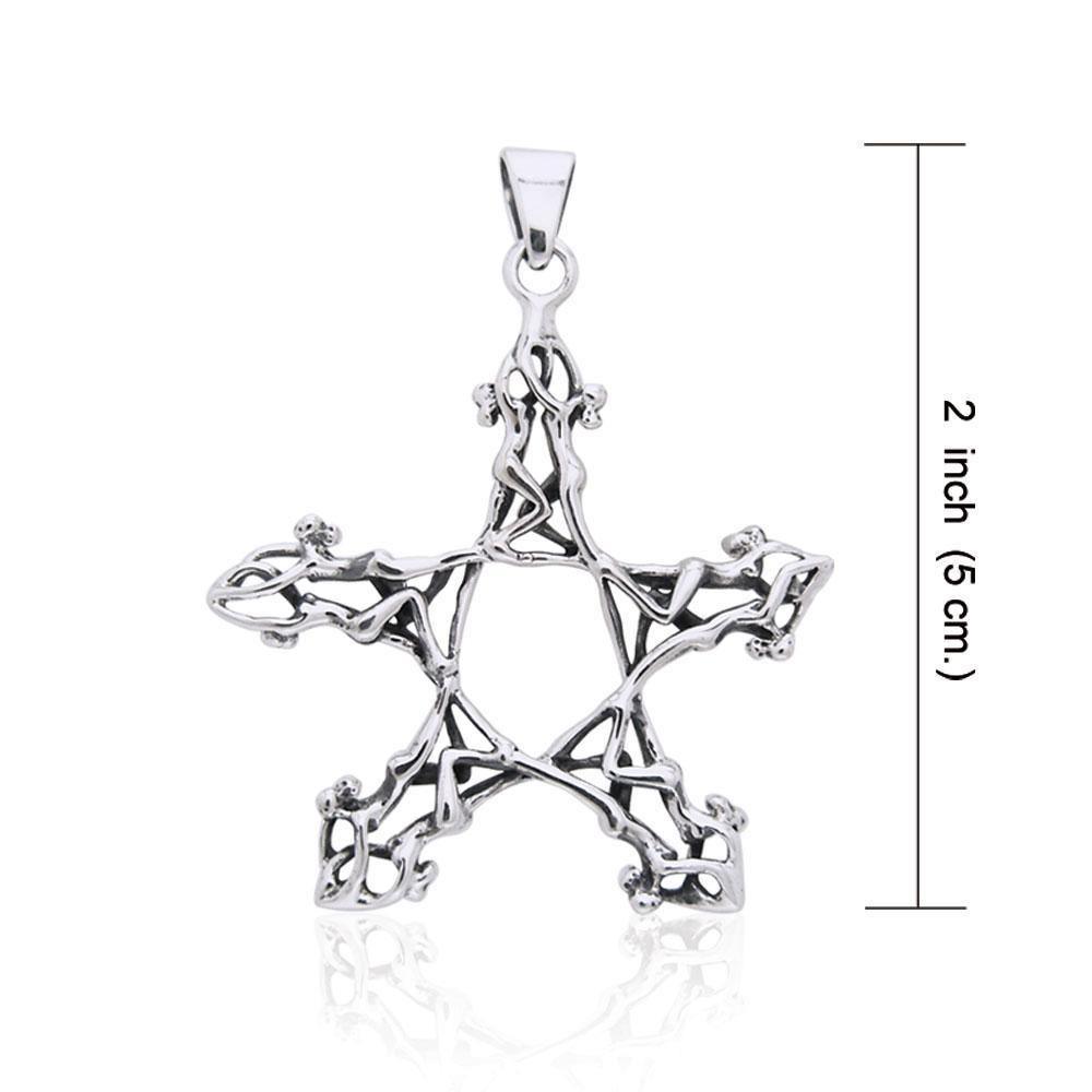 The Goddess Pentagram ~ A Sterling Silver Jewelry Pendant TPD3007 Pendant