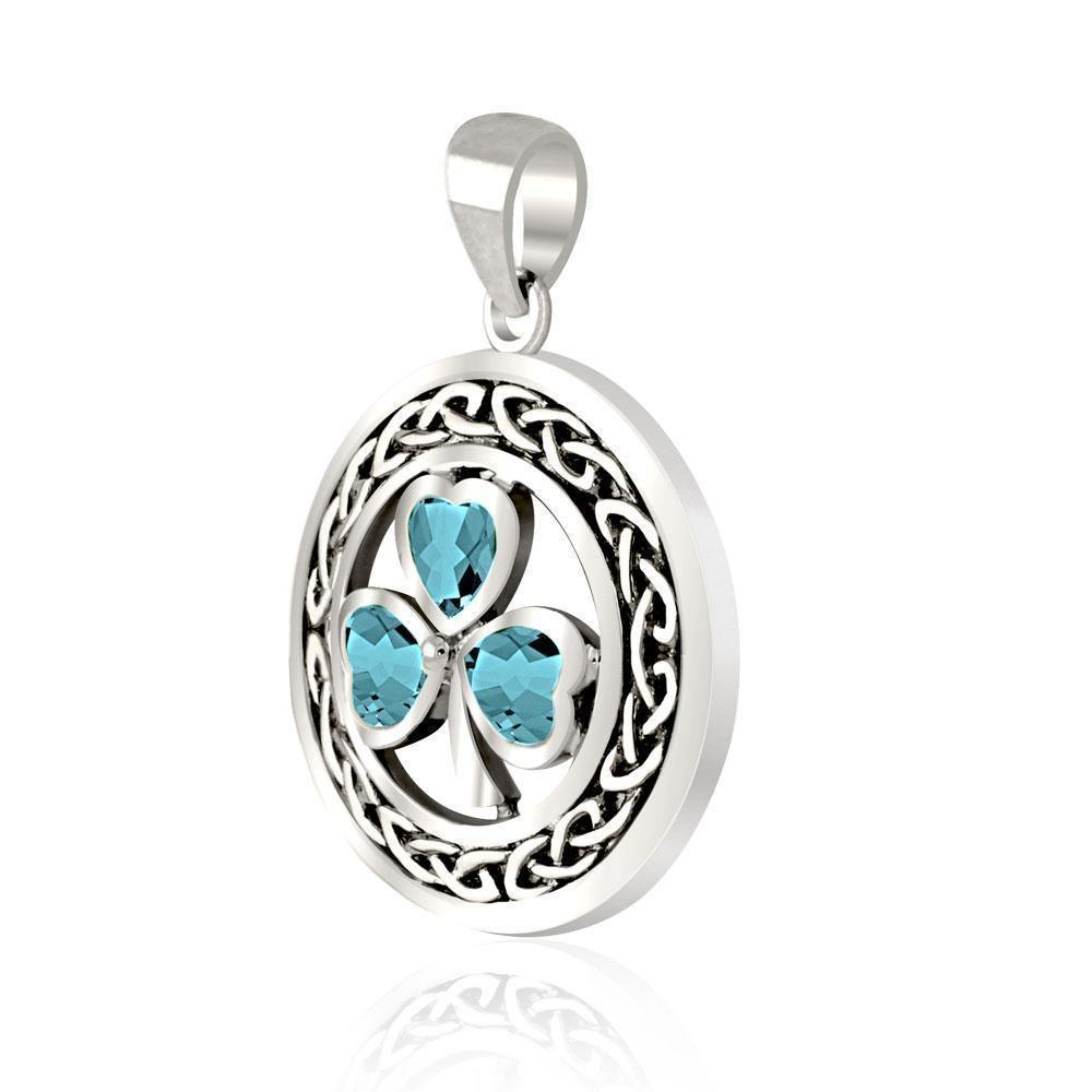 Sweet luck and happiness ~ Sterling Silver Jewelry Shamrock Pendant TPD3689 Pendant