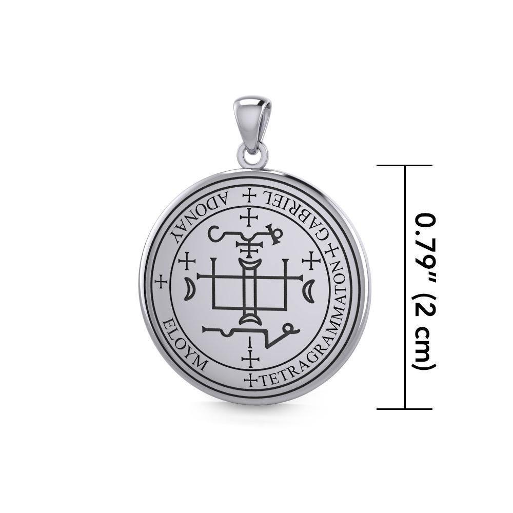 Sigil of the Archangel Gabriel Small Sterling Silver Pendant TPD4783 Pendant