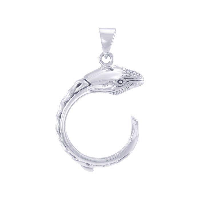 Celtic Accent Whale Sterling Silver Wrap Pendant TPD4840 Pendant