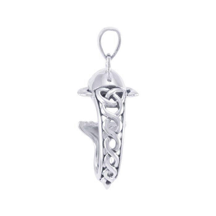 Celtic Accent Whale Sterling Silver Wrap Pendant TPD4840 Pendant