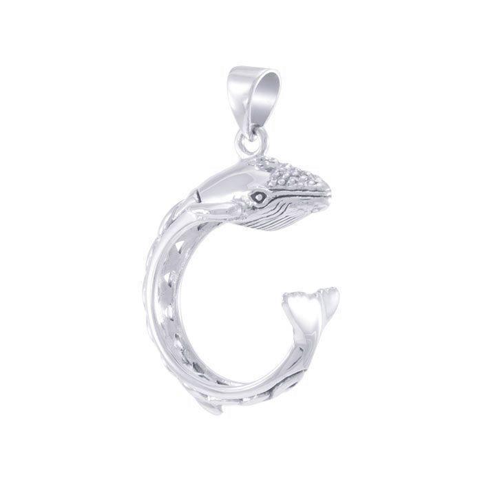 Celtic Accent Whale Sterling Silver Wrap Pendant TPD4840 Pendant