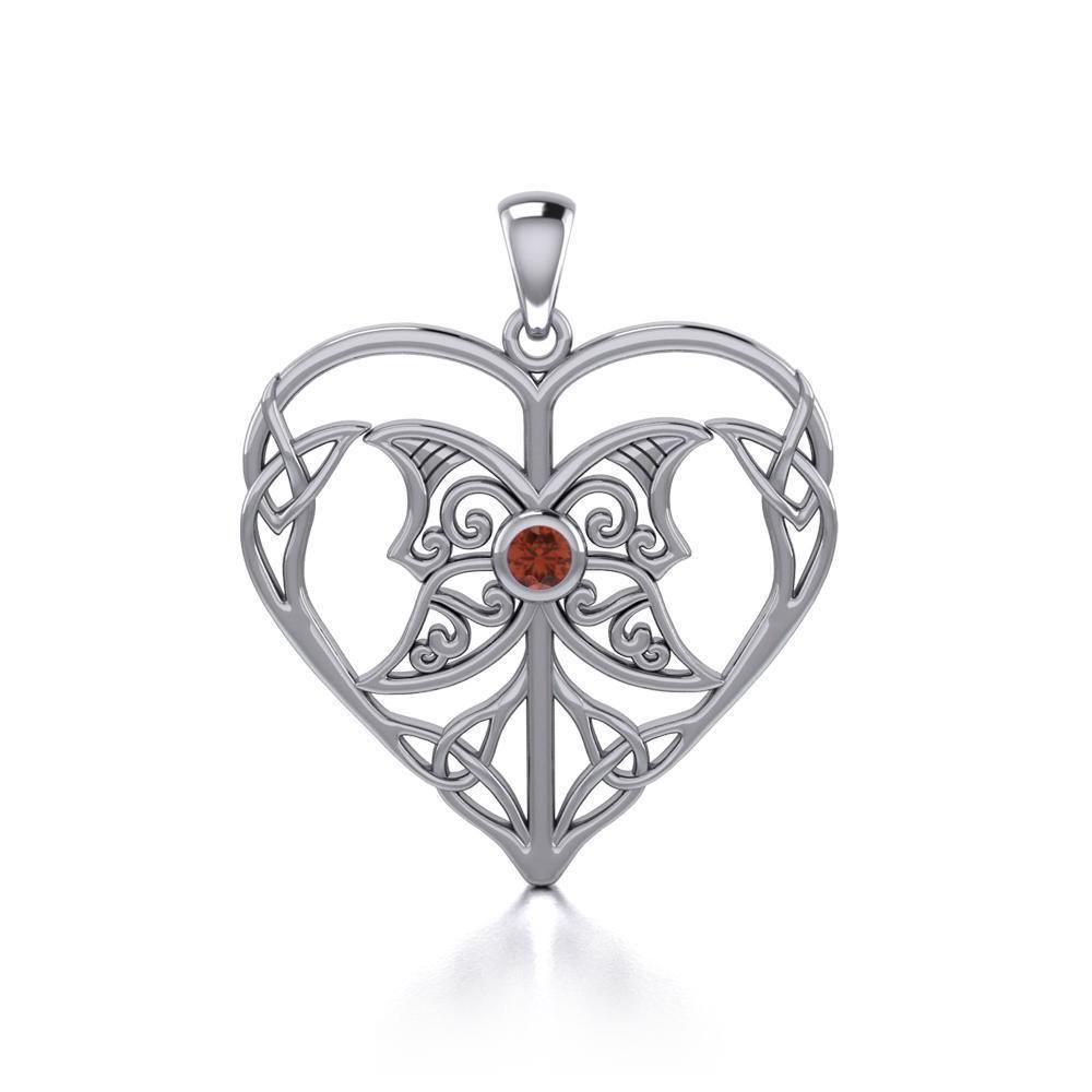 Celtic Triple Goddess Love Peace Sterling Silver Pendant with Gemstone TPD5105 Pendant