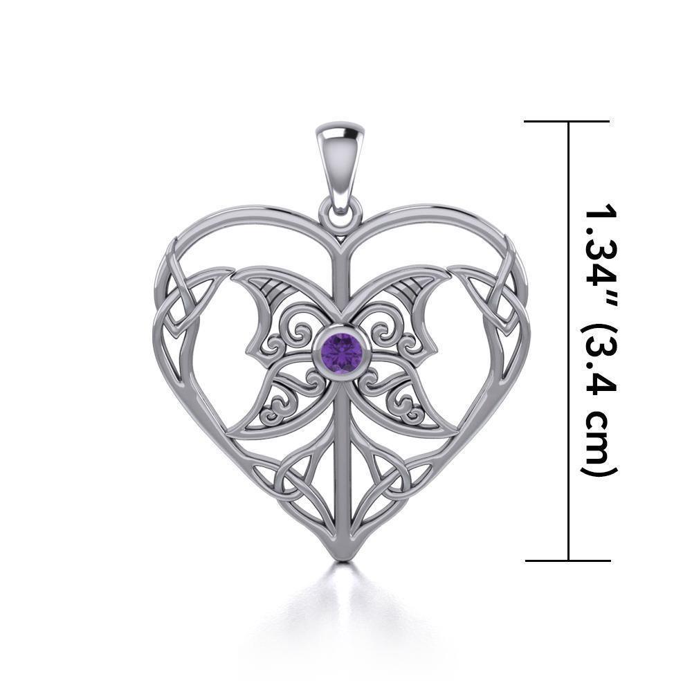 Celtic Triple Goddess Love Peace Sterling Silver Pendant with Gemstone TPD5105 Pendant