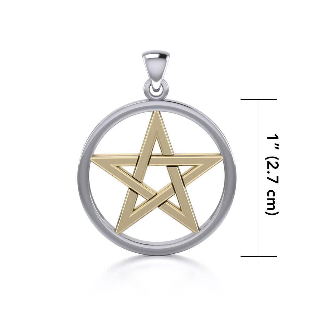 Pentacle Silver and Gold Pendant TPV089 Pendant