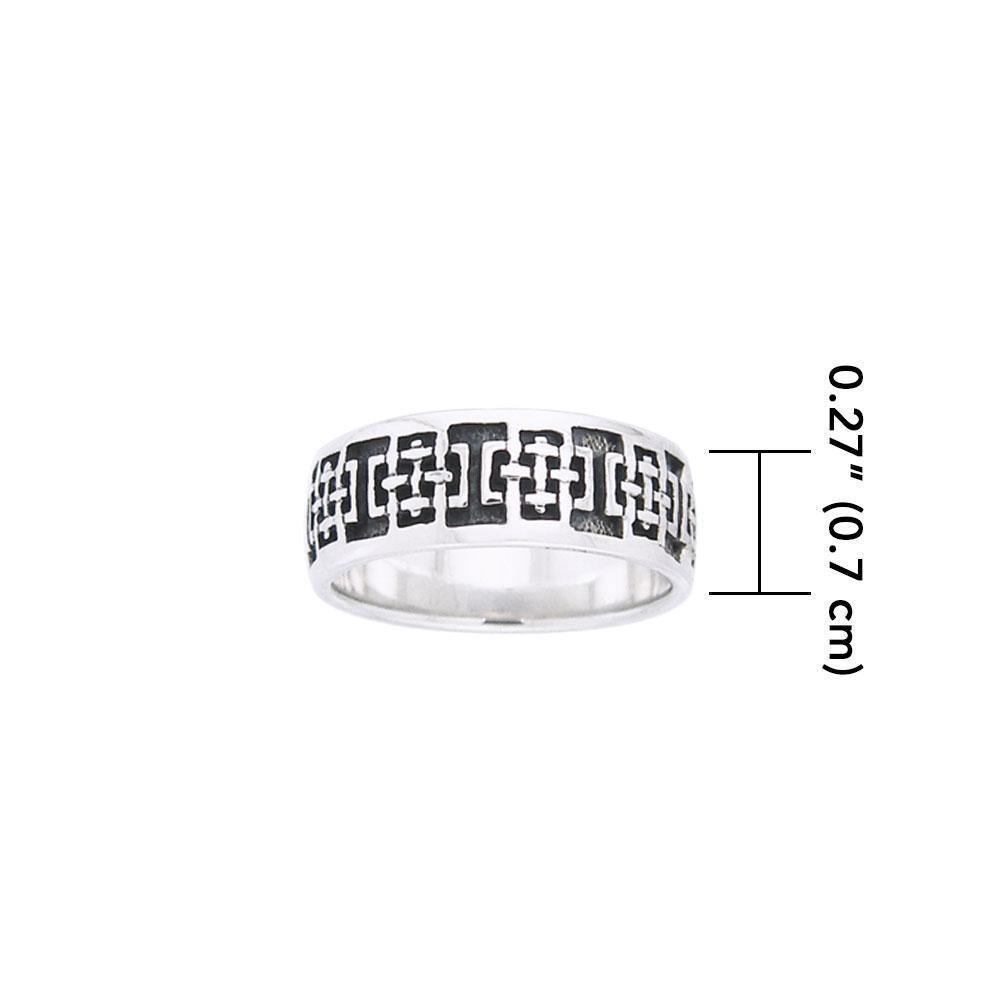 A step of time ~ Celtic Knotwork Sterling Silver Ring TR358 Ring