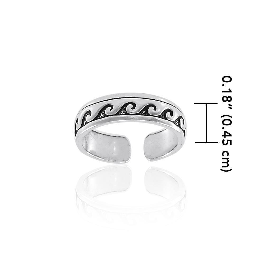 I played with the great waves of the sea ~ Sterling Silver Toe Ring TR603 Toe Ring