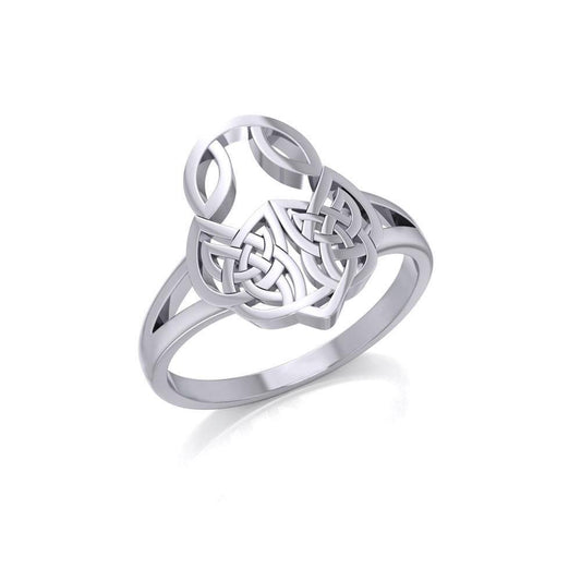 Celtic Knotwork Sterling Silver Ring TRI1588 Ring